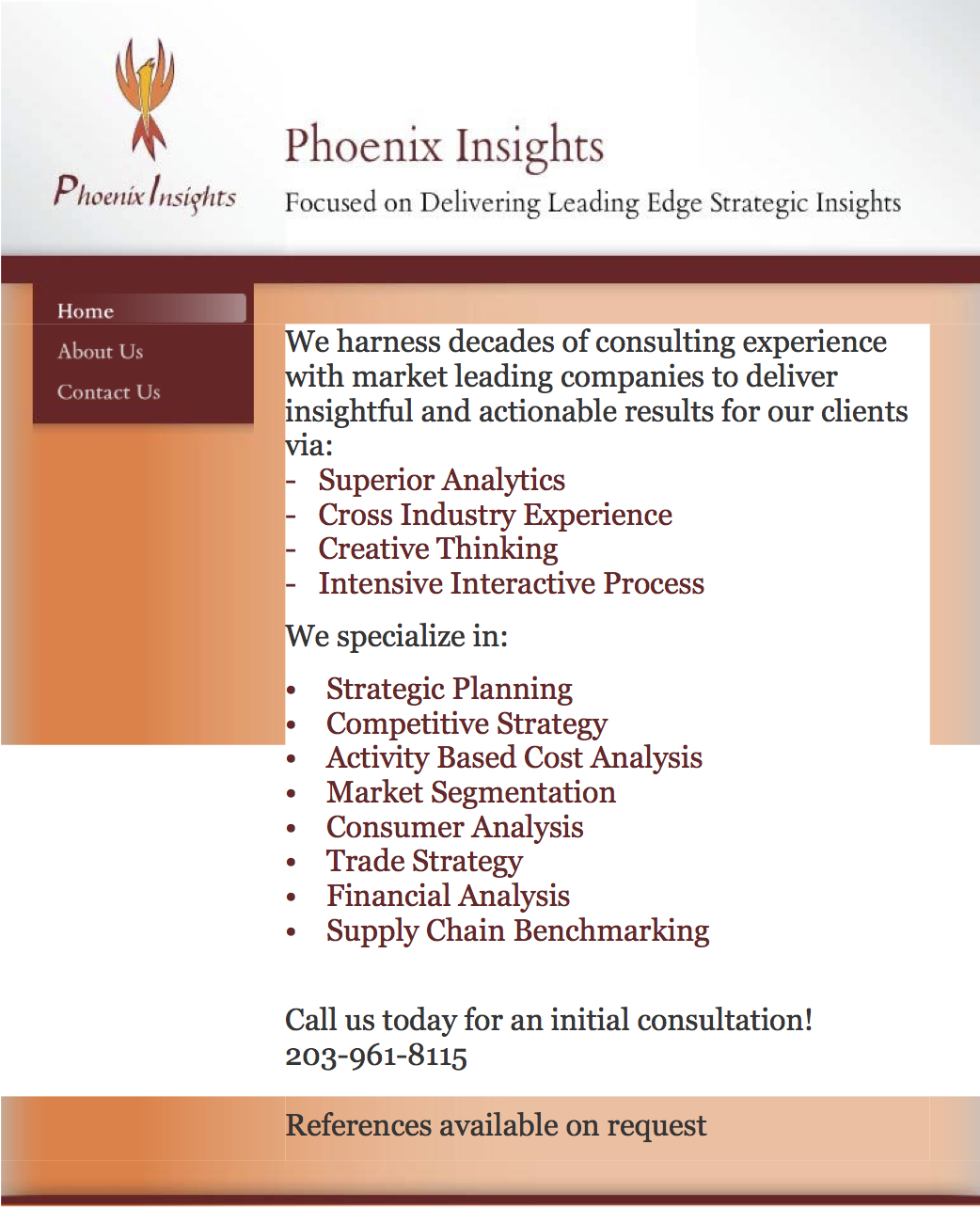 Phoenix Insights old home page